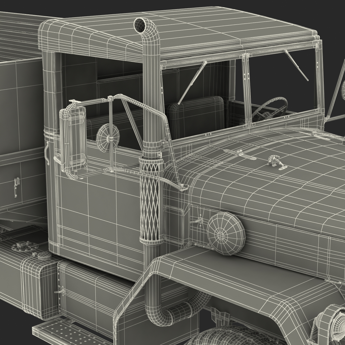 3D Military Cargo Truck m35a2 Camo