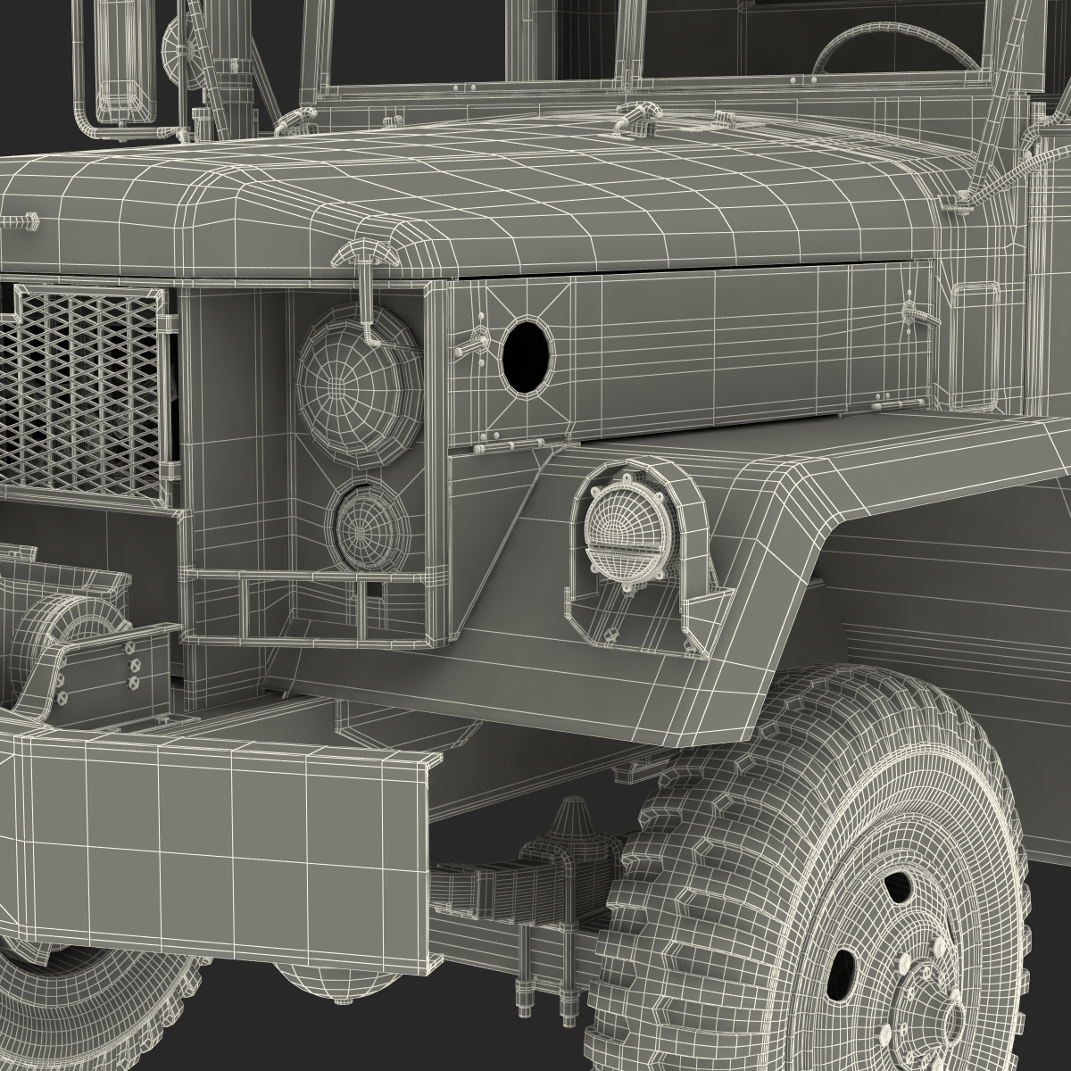 3D Military Cargo Truck m35a2 Camo