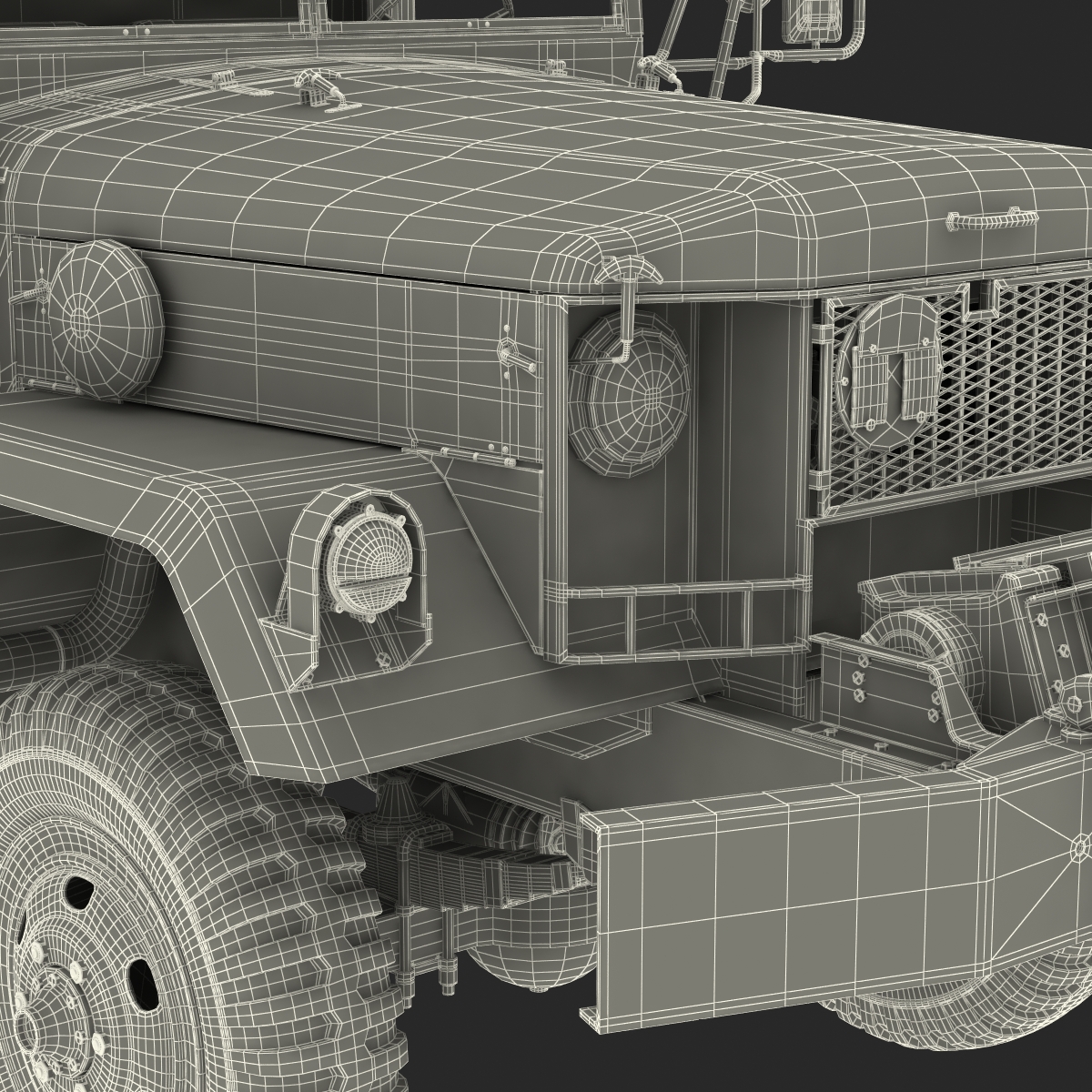 3D Military Cargo Truck m35a2 Camo