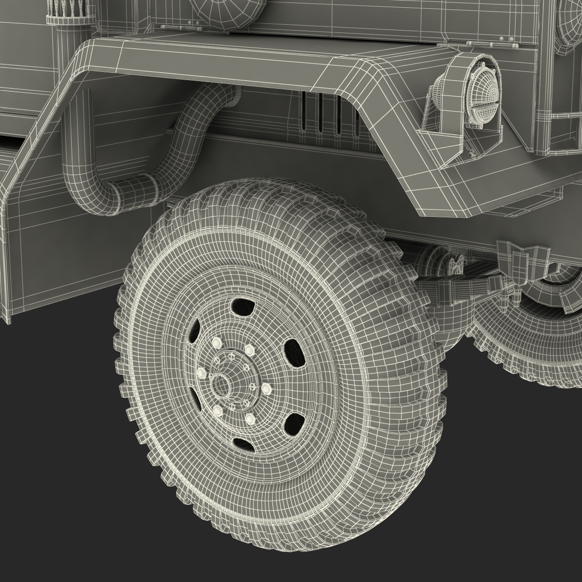 3D Military Cargo Truck m35a2 Camo