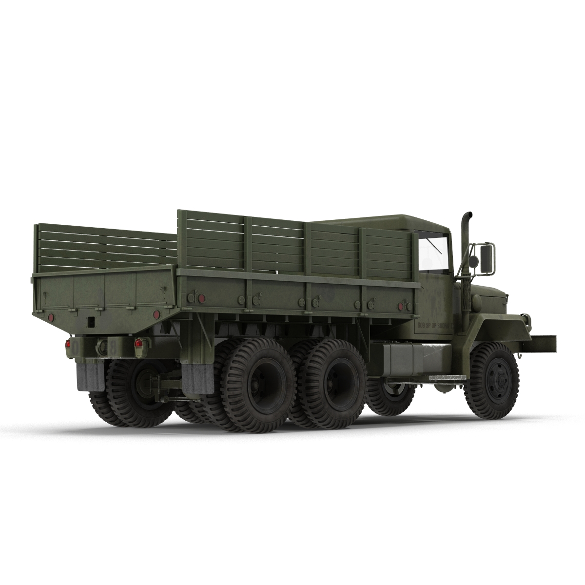 3D Military Cargo Truck m35a2 Rigged model