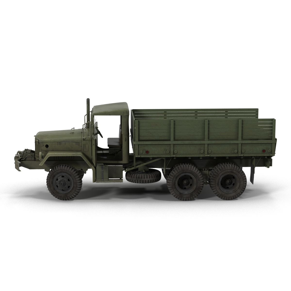 3D Military Cargo Truck m35a2 Rigged model