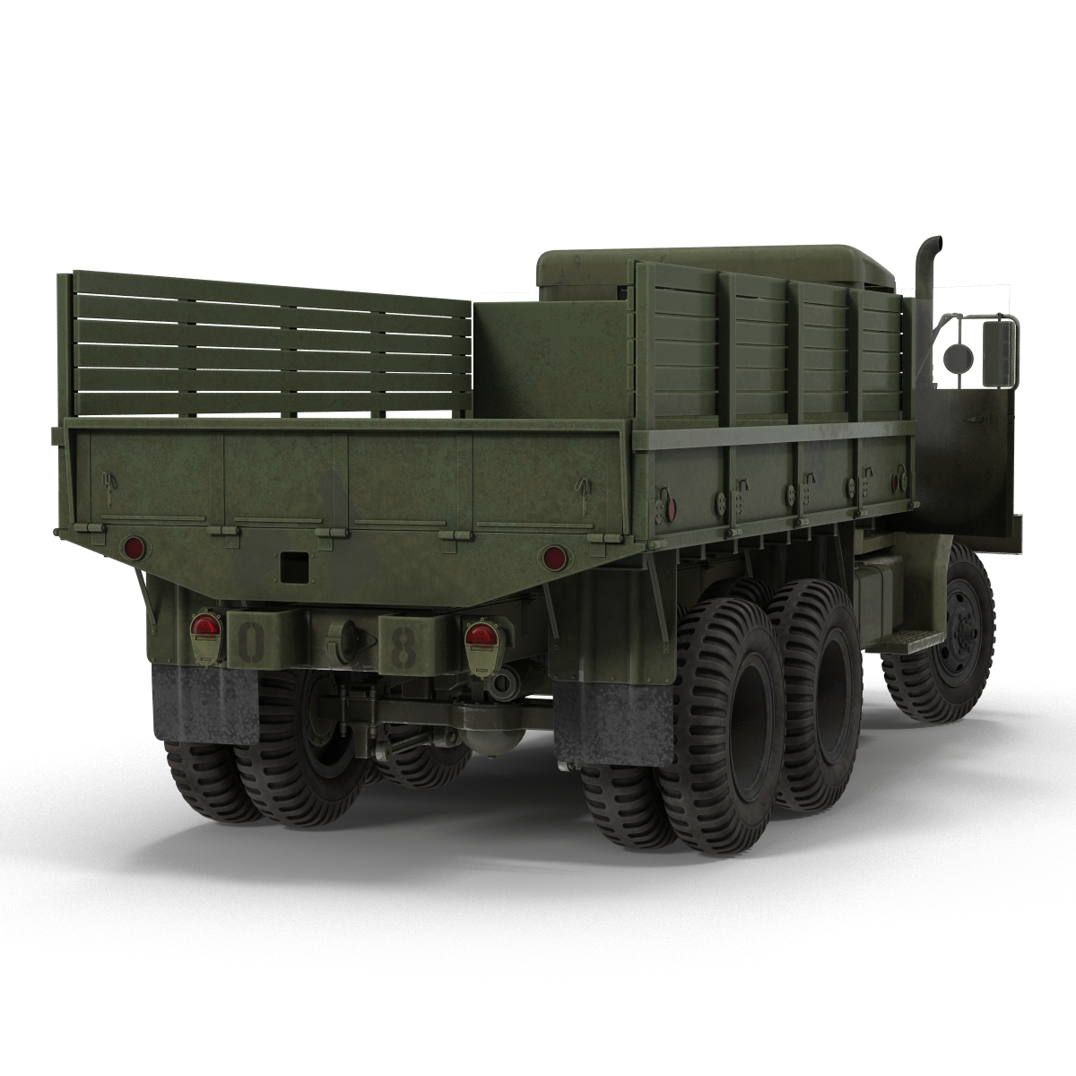 3D Military Cargo Truck m35a2 Rigged model