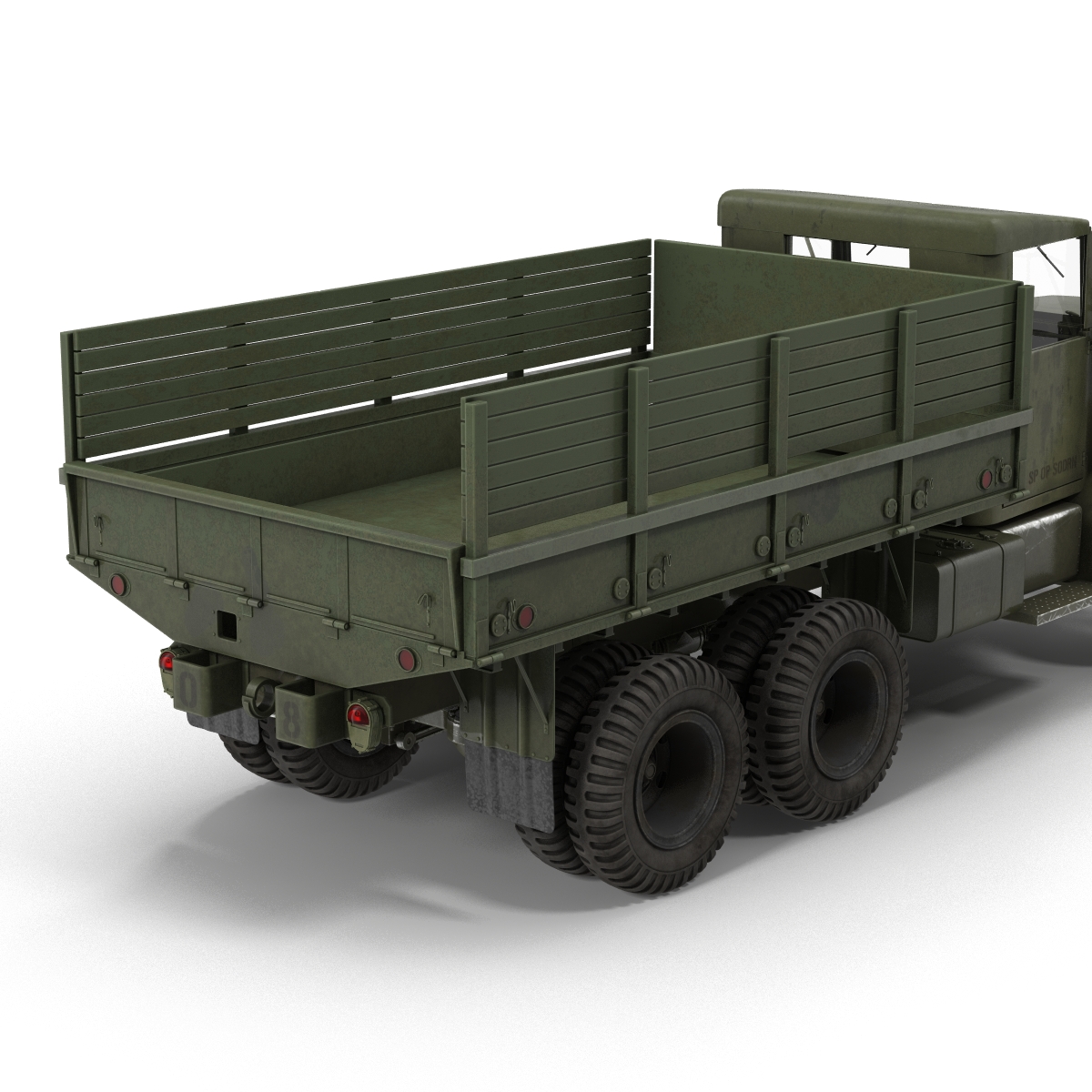 3D Military Cargo Truck m35a2 Rigged model