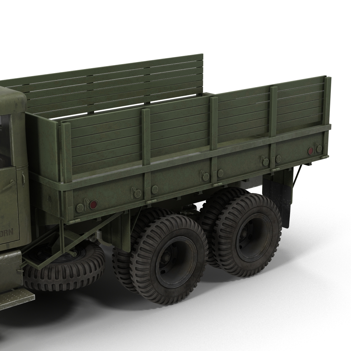 3D Military Cargo Truck m35a2 Rigged model