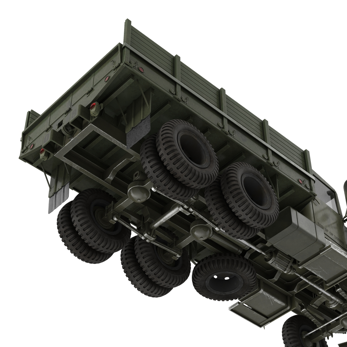 3D Military Cargo Truck m35a2 Rigged model