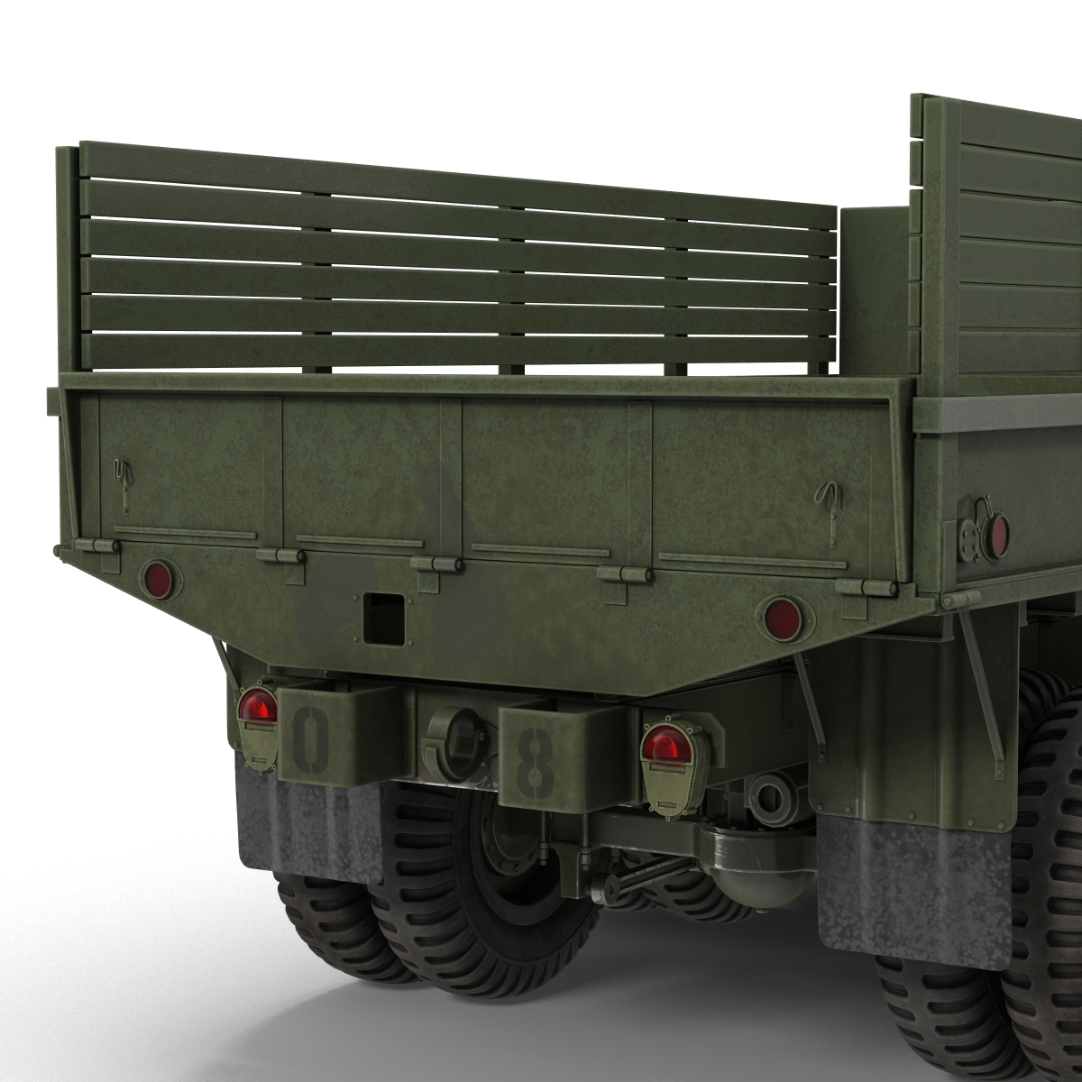 3D Military Cargo Truck m35a2 Rigged model