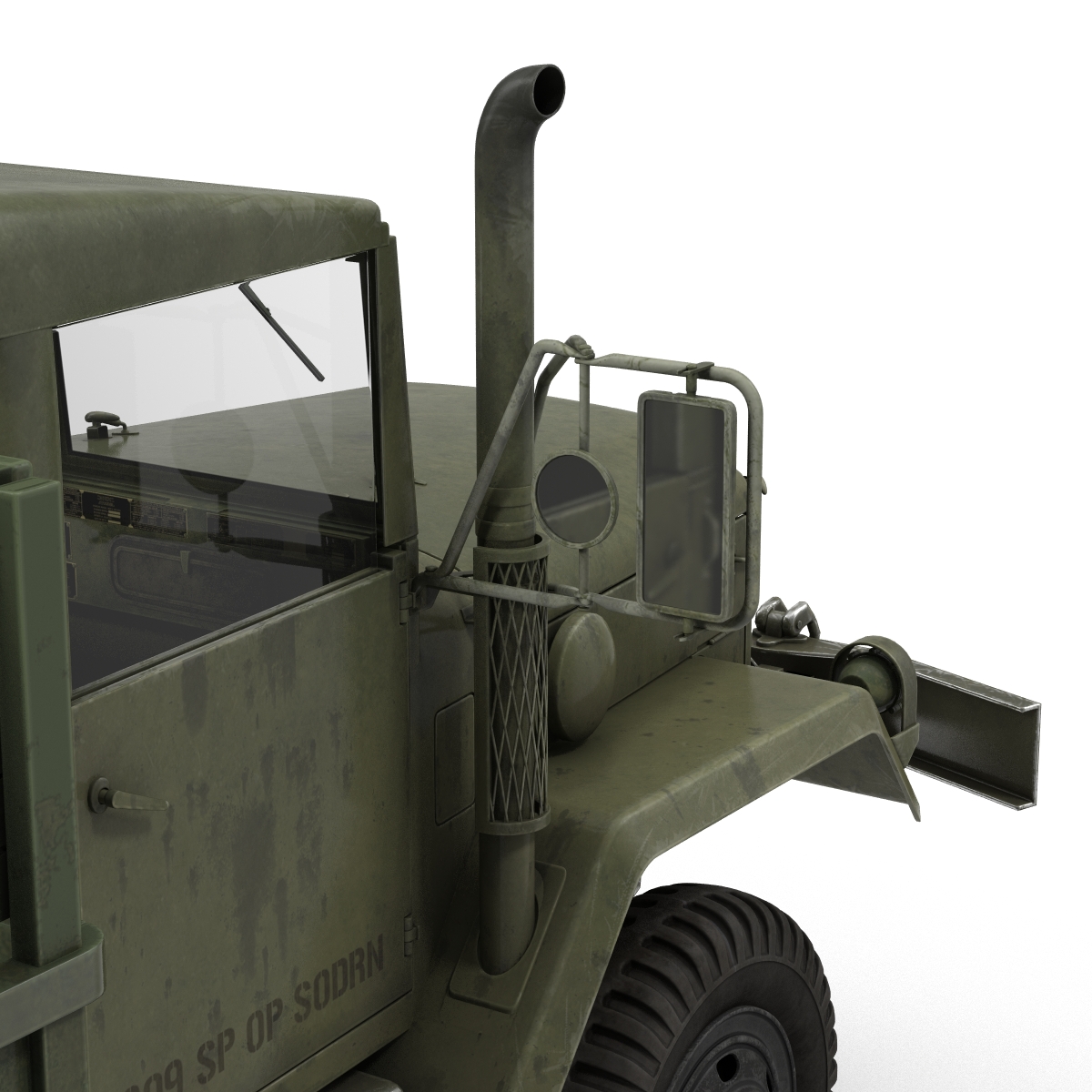 3D Military Cargo Truck m35a2 Rigged model