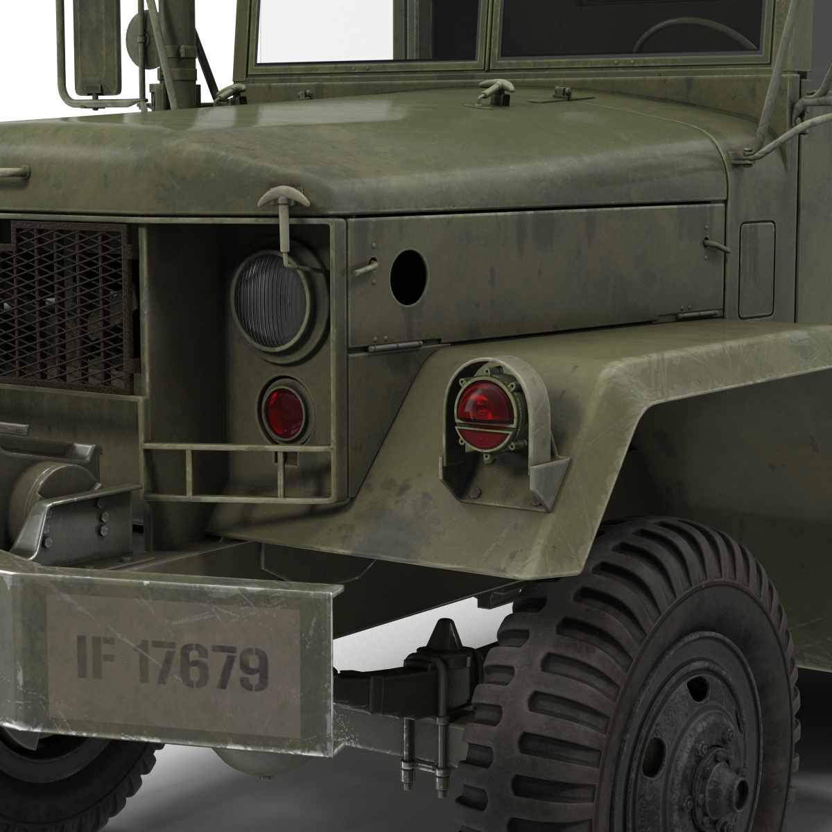 3D Military Cargo Truck m35a2 Rigged model