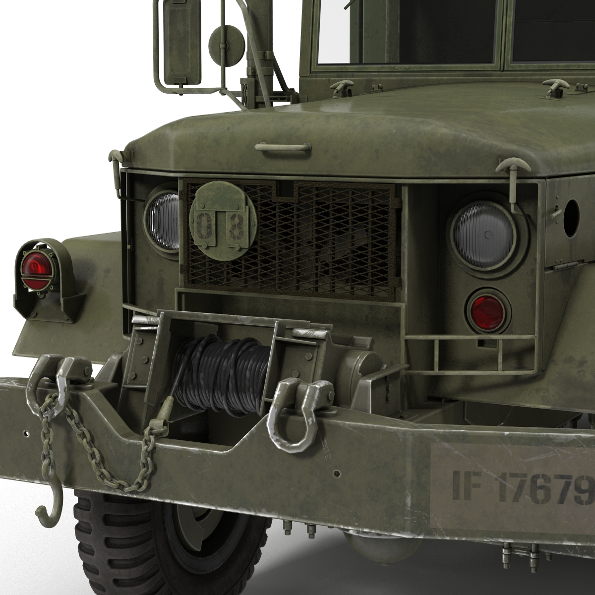 3D Military Cargo Truck m35a2 Rigged model