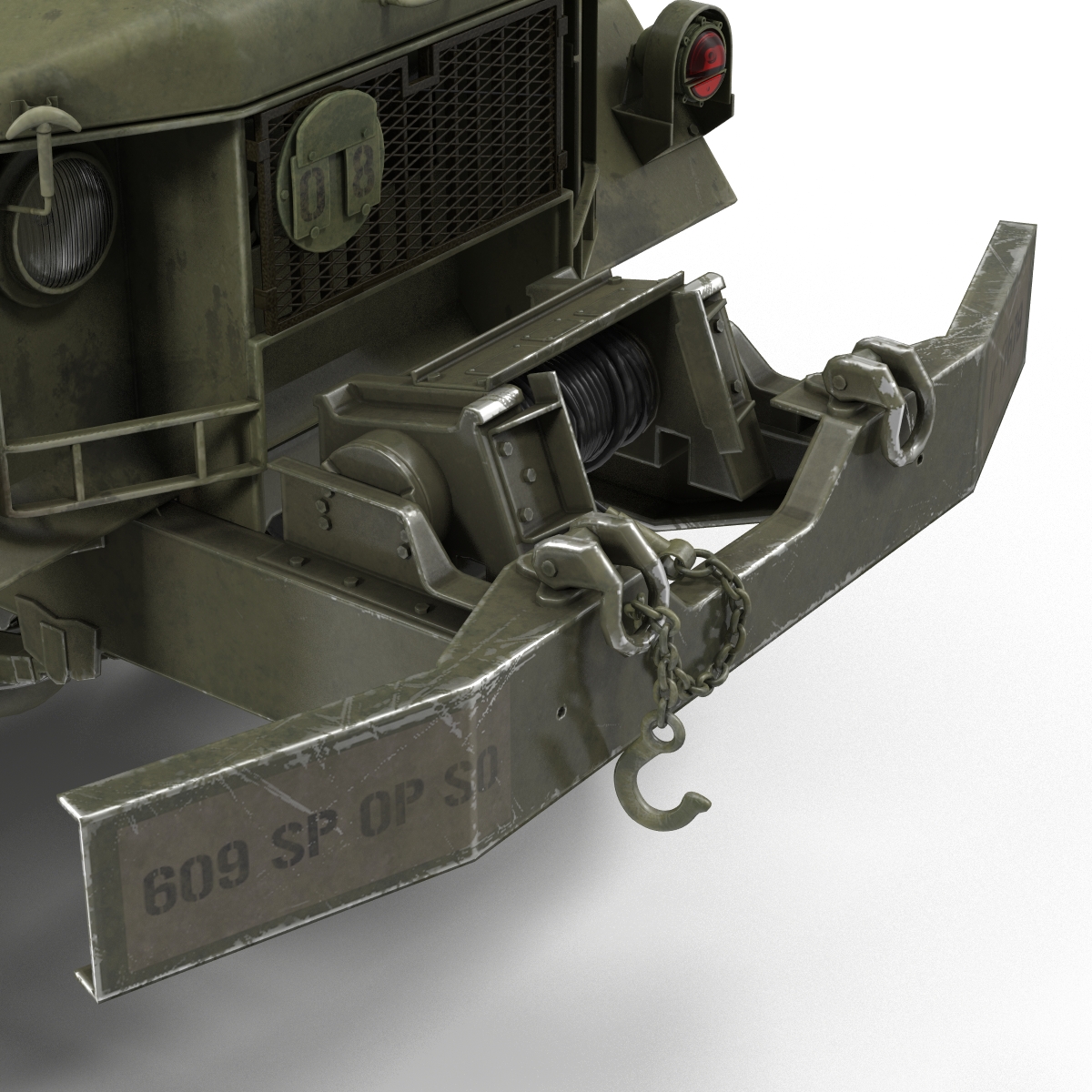 3D Military Cargo Truck m35a2 Rigged model