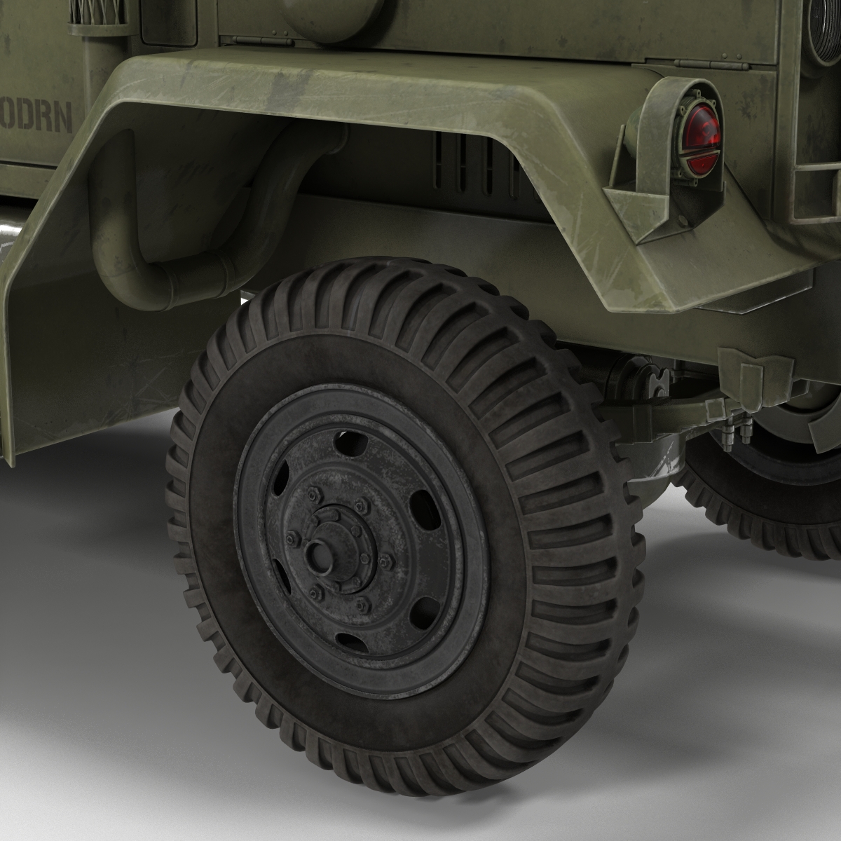 3D Military Cargo Truck m35a2 Rigged model