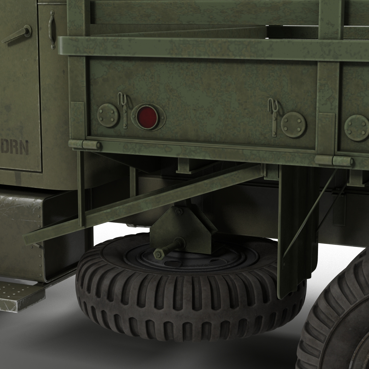 3D Military Cargo Truck m35a2 Rigged model