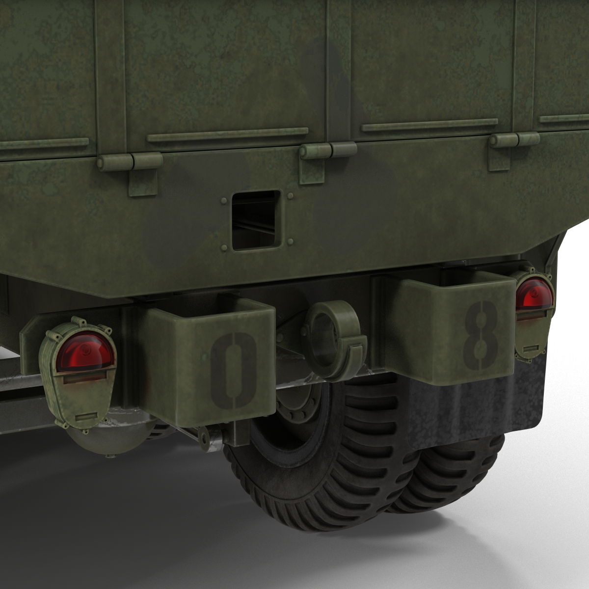 3D Military Cargo Truck m35a2 Rigged model