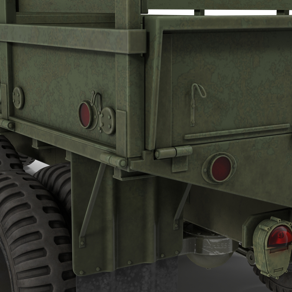 3D Military Cargo Truck m35a2 Rigged model