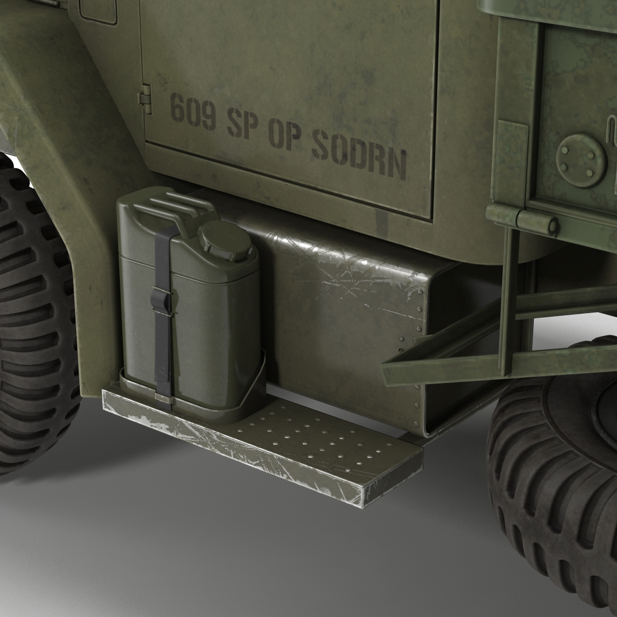 3D Military Cargo Truck m35a2 Rigged model