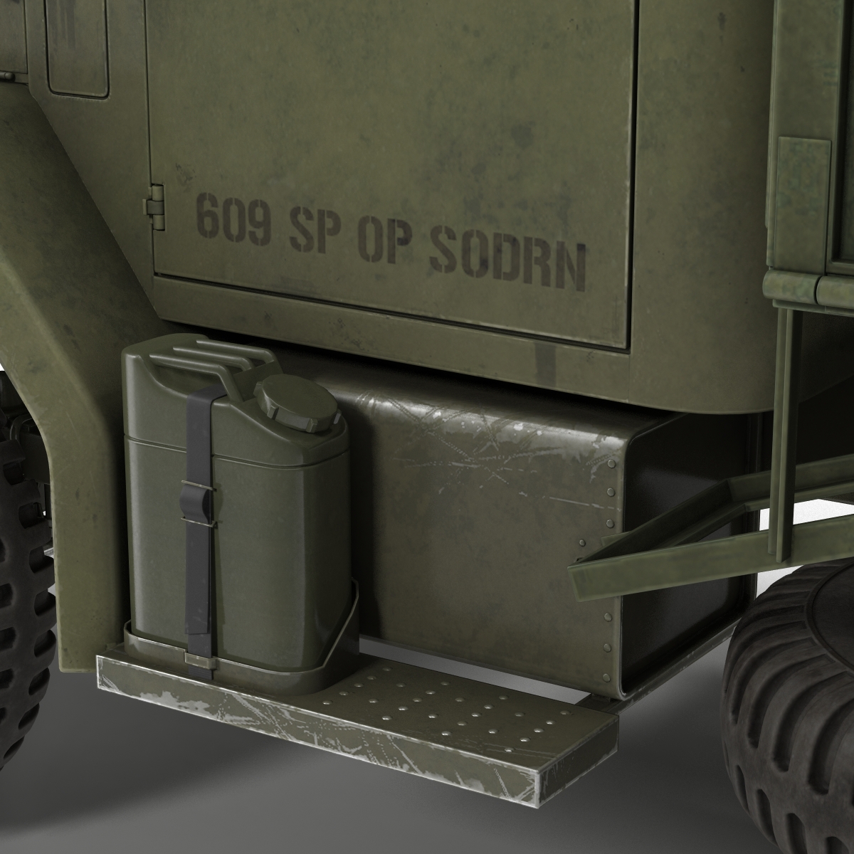 3D Military Cargo Truck m35a2 Rigged model