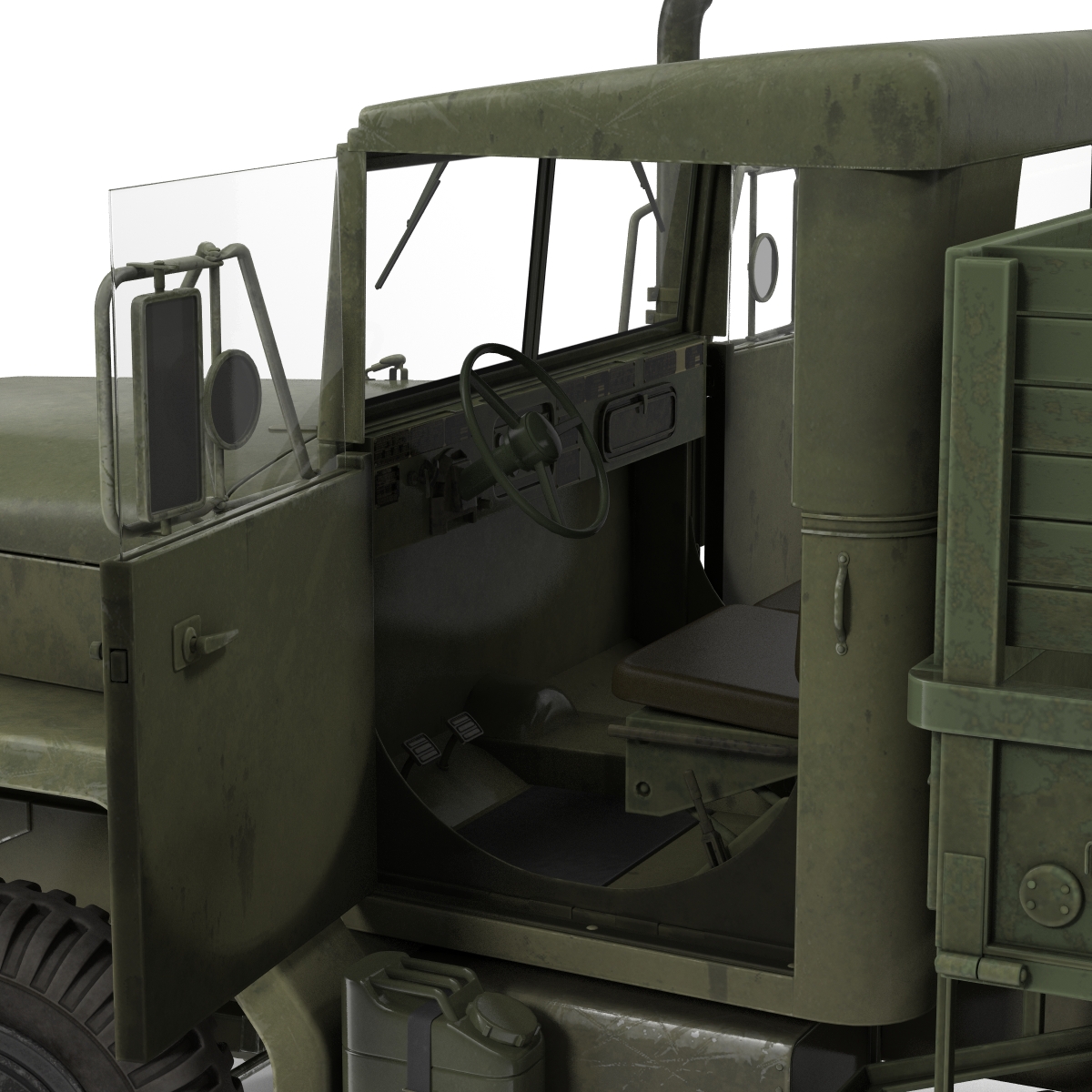 3D Military Cargo Truck m35a2 Rigged model