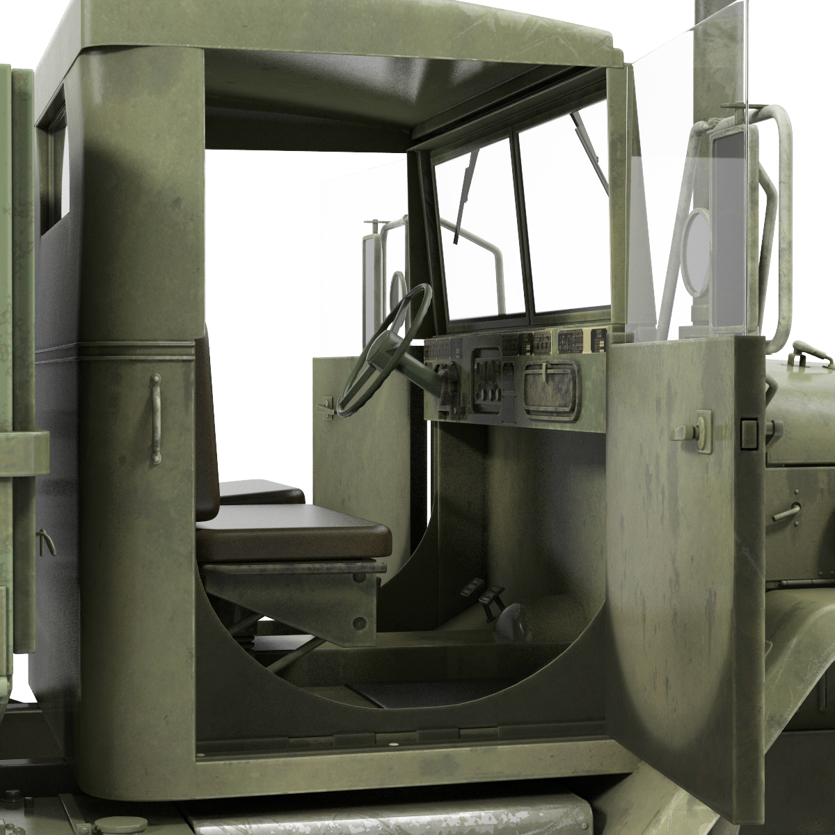 3D Military Cargo Truck m35a2 Rigged model