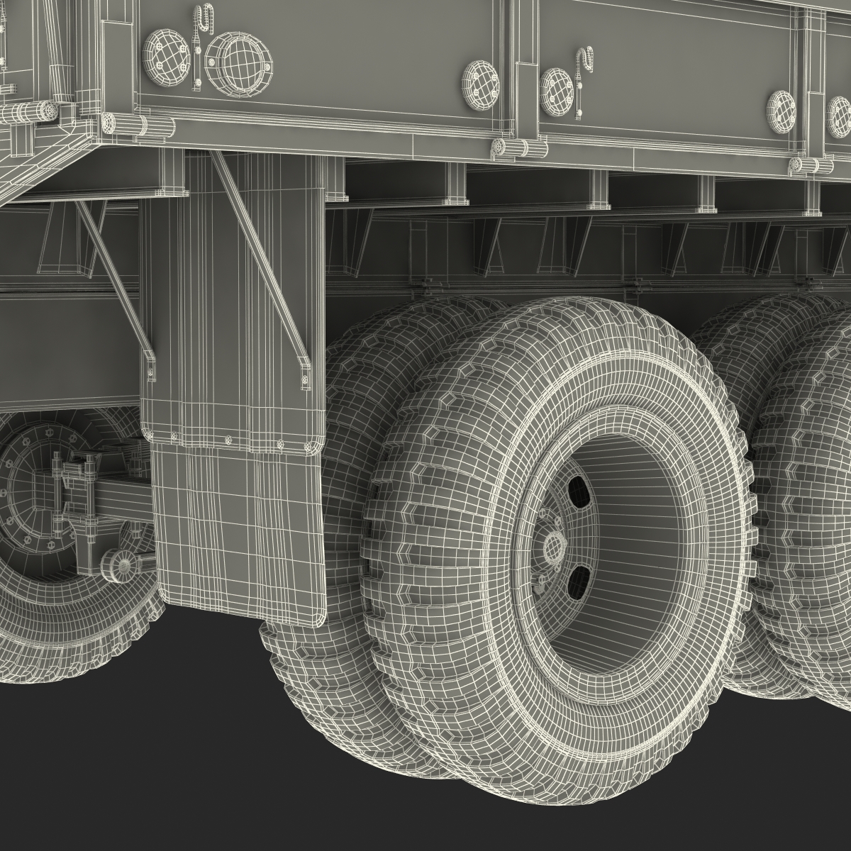 3D Military Cargo Truck m35a2 Rigged model