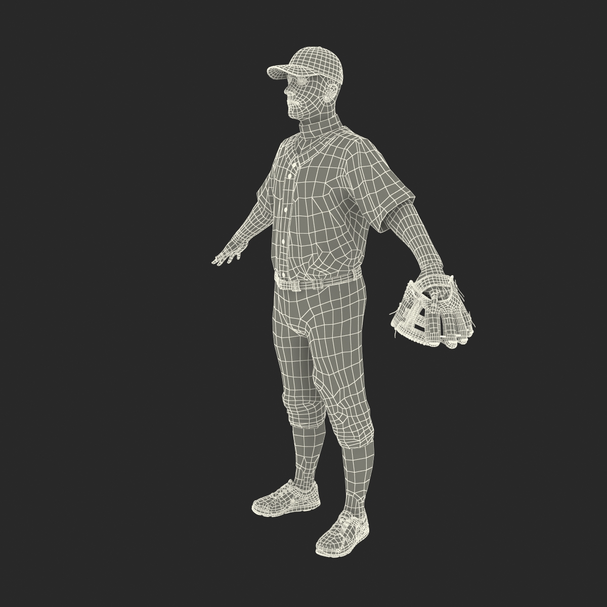 3D Baseball Player Generic model