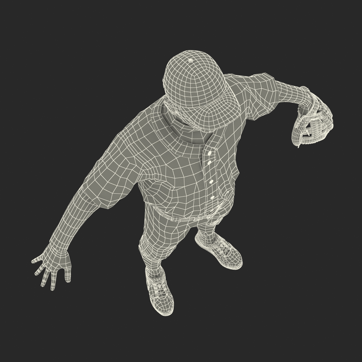 3D Baseball Player Generic model