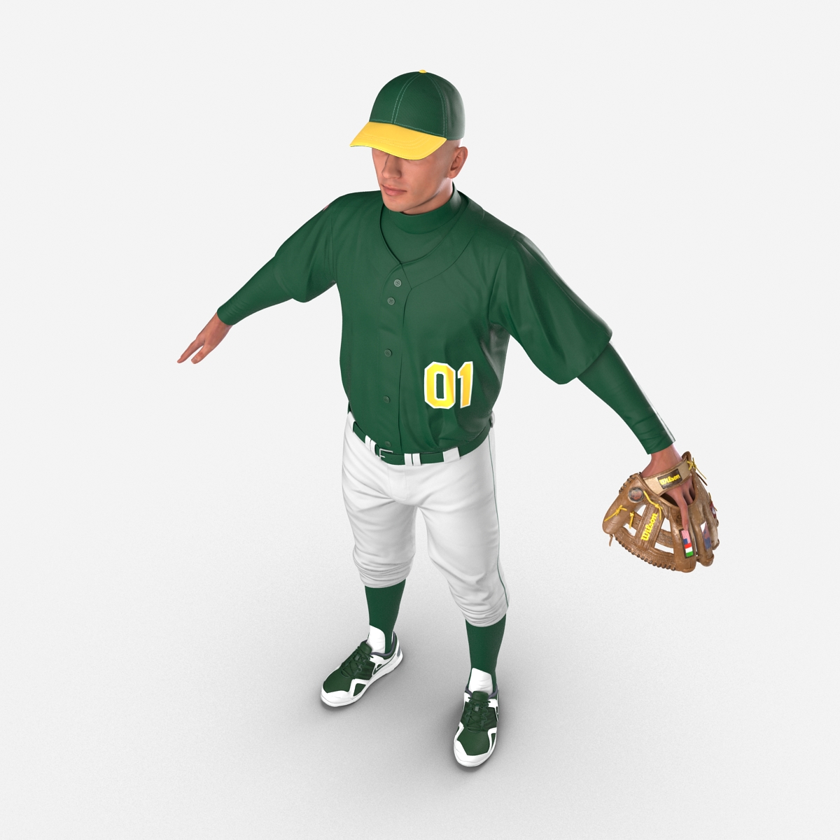 3D Baseball Player Generic model