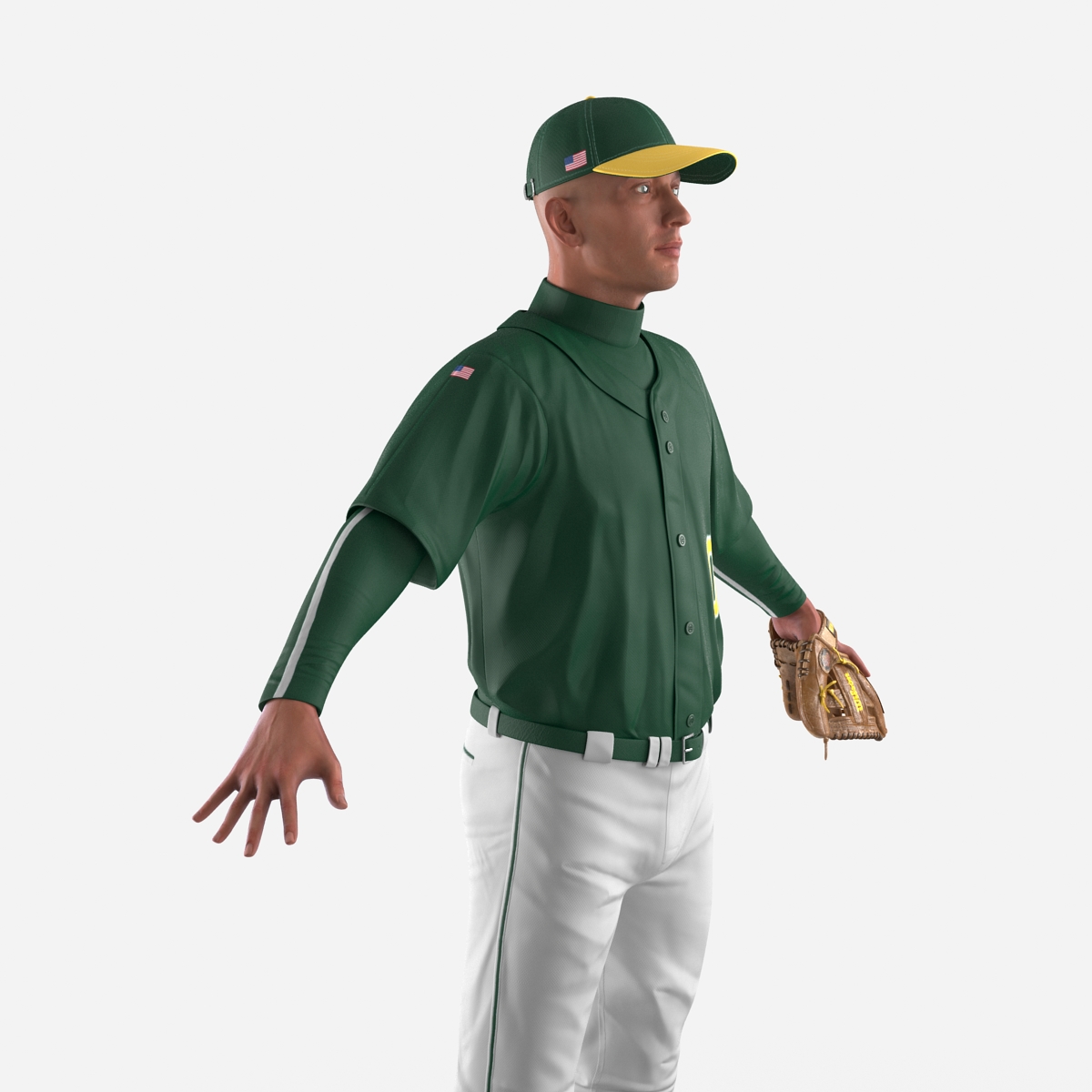 3D Baseball Player Generic model