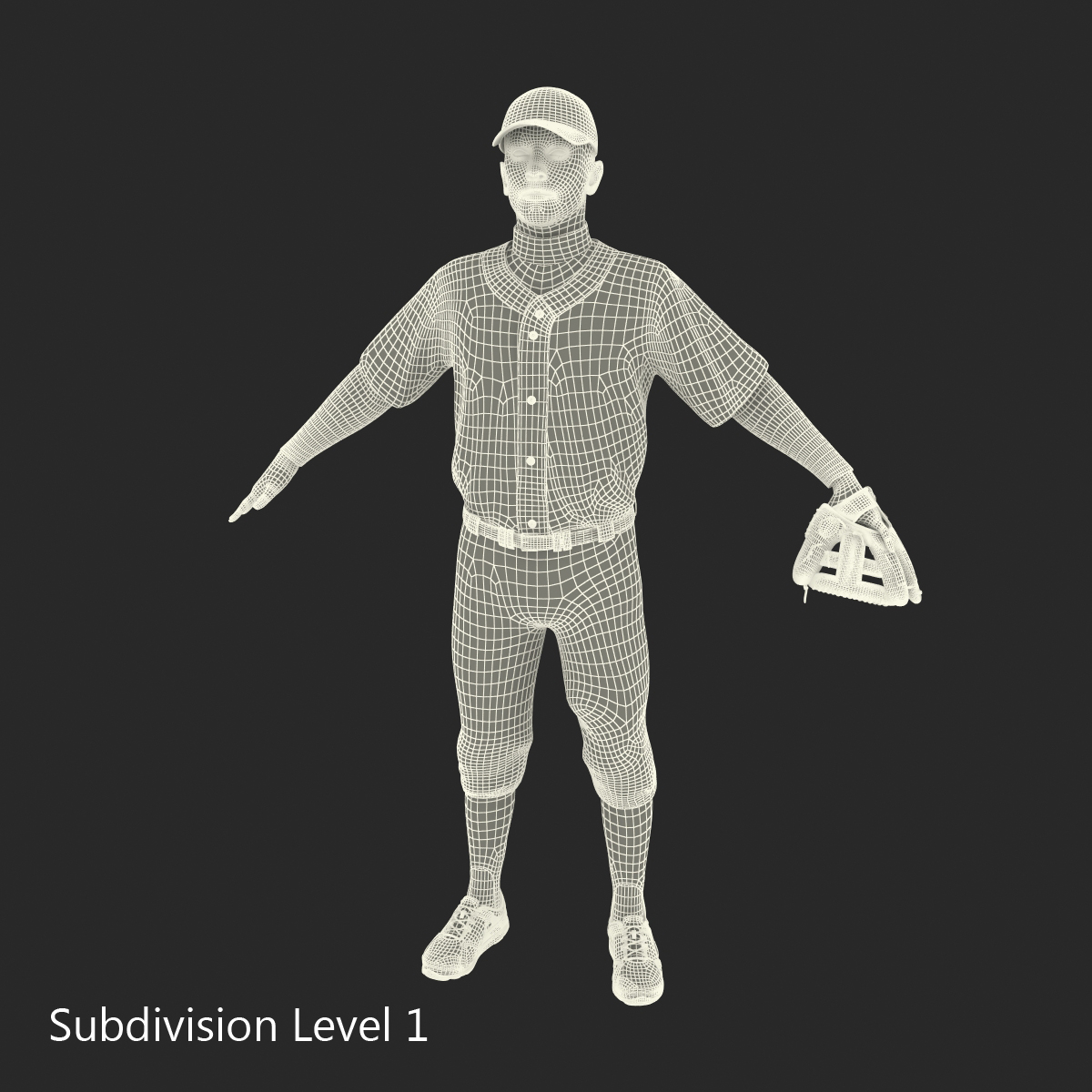 3D Baseball Player Generic model