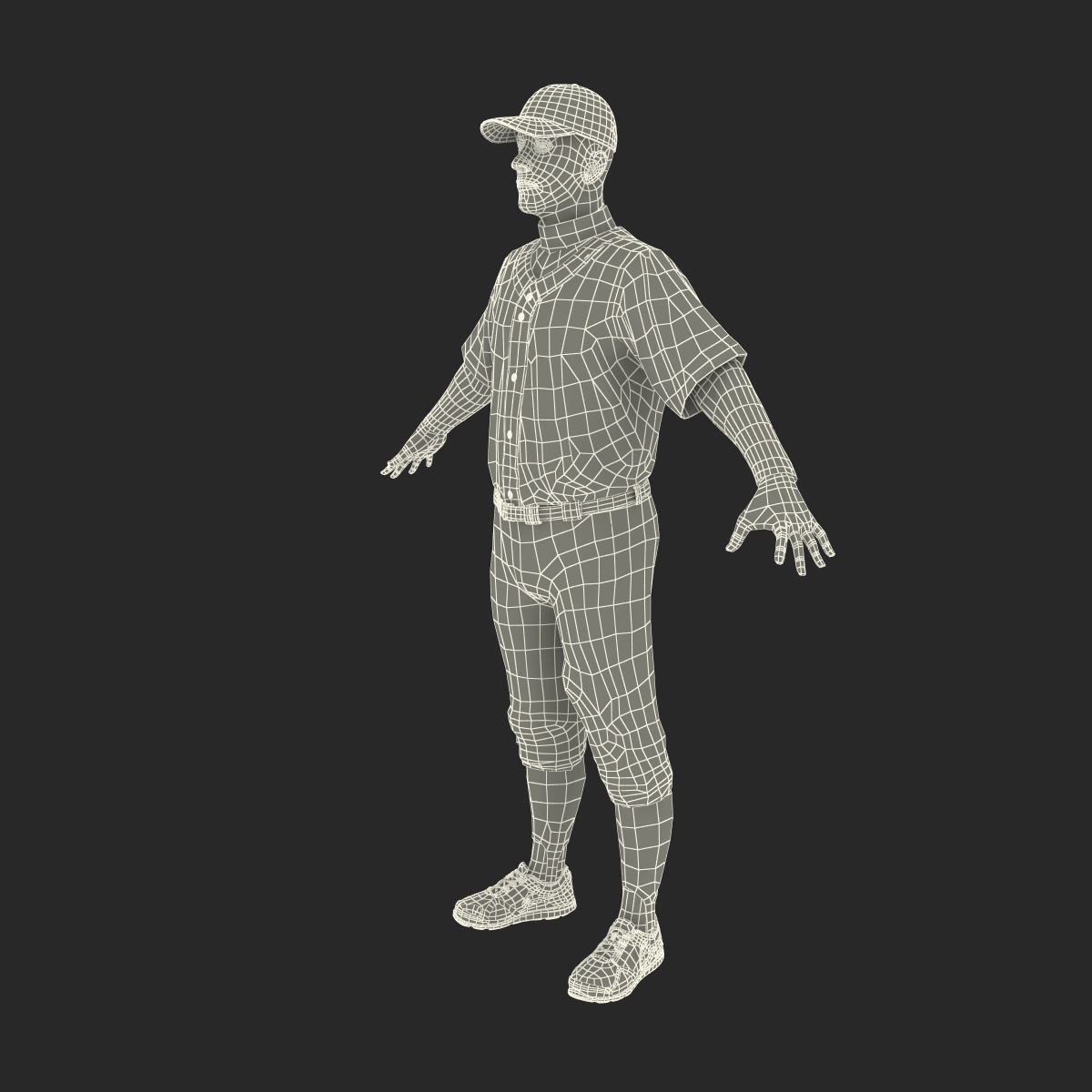 3D model Baseball Player Generic 2