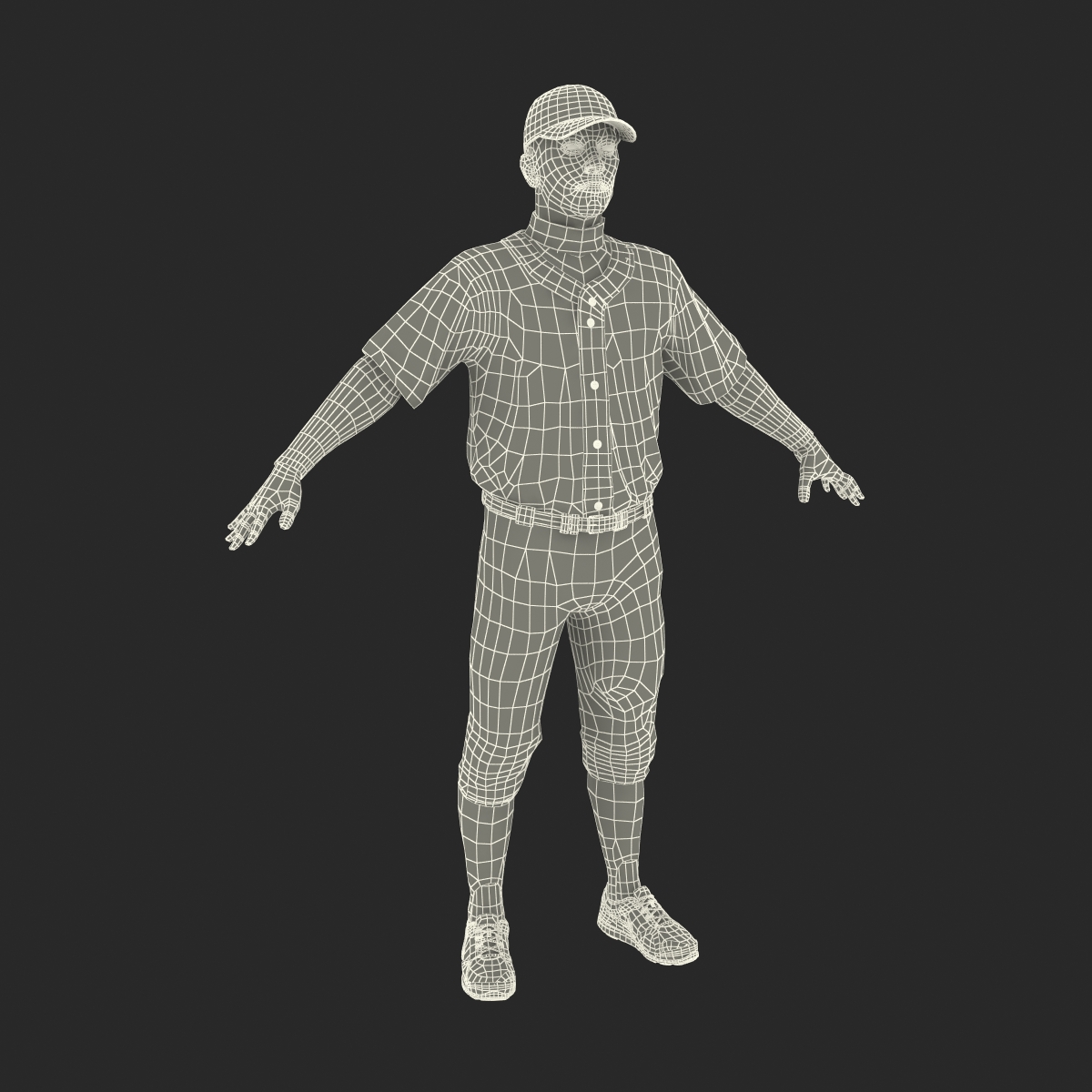 3D model Baseball Player Generic 2