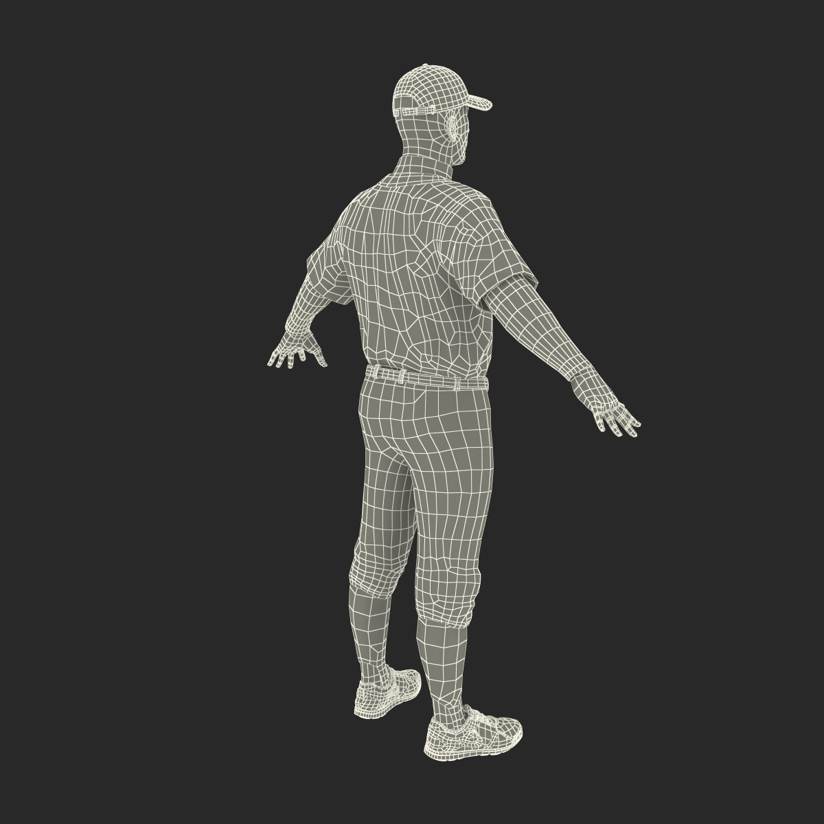 3D model Baseball Player Generic 2