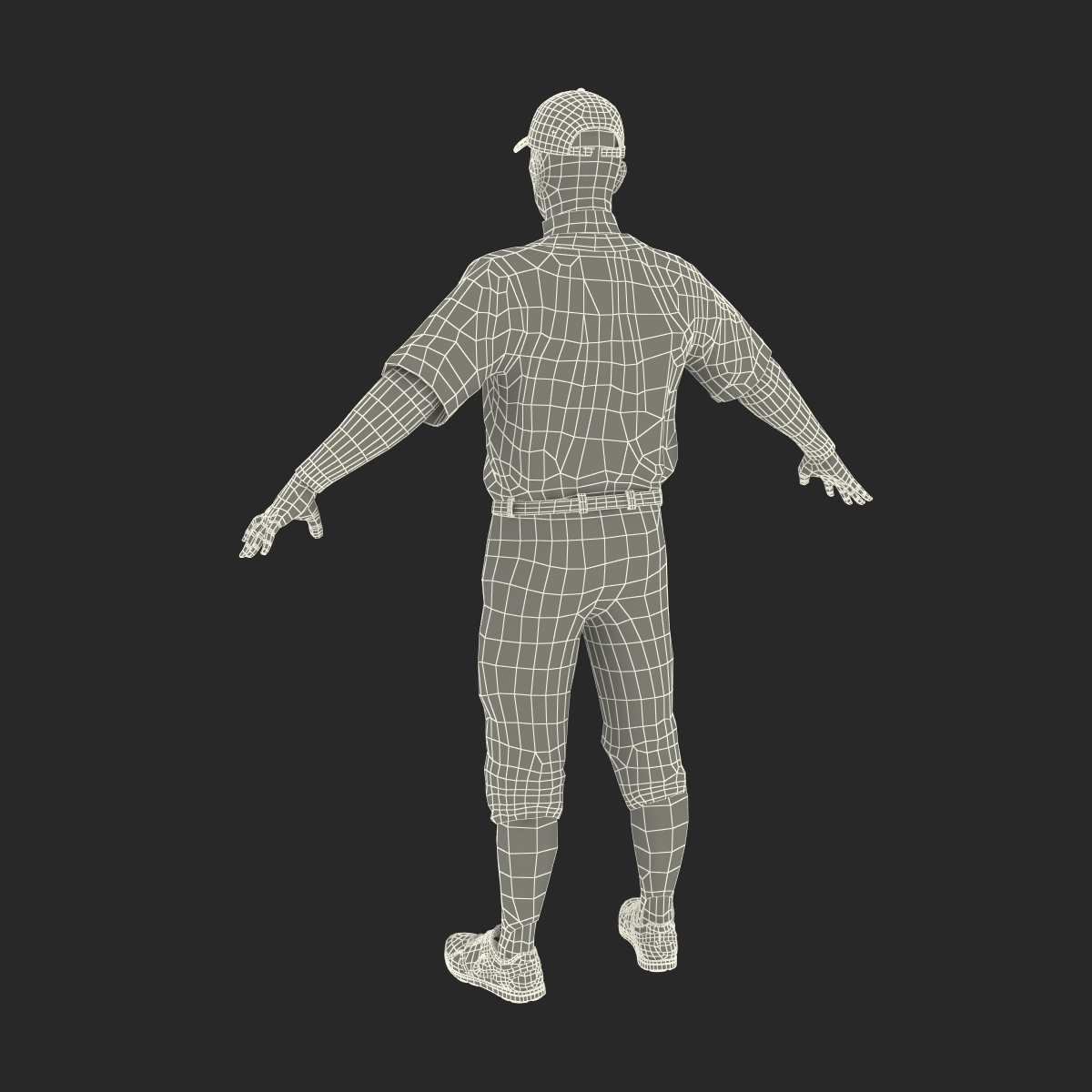 3D model Baseball Player Generic 2