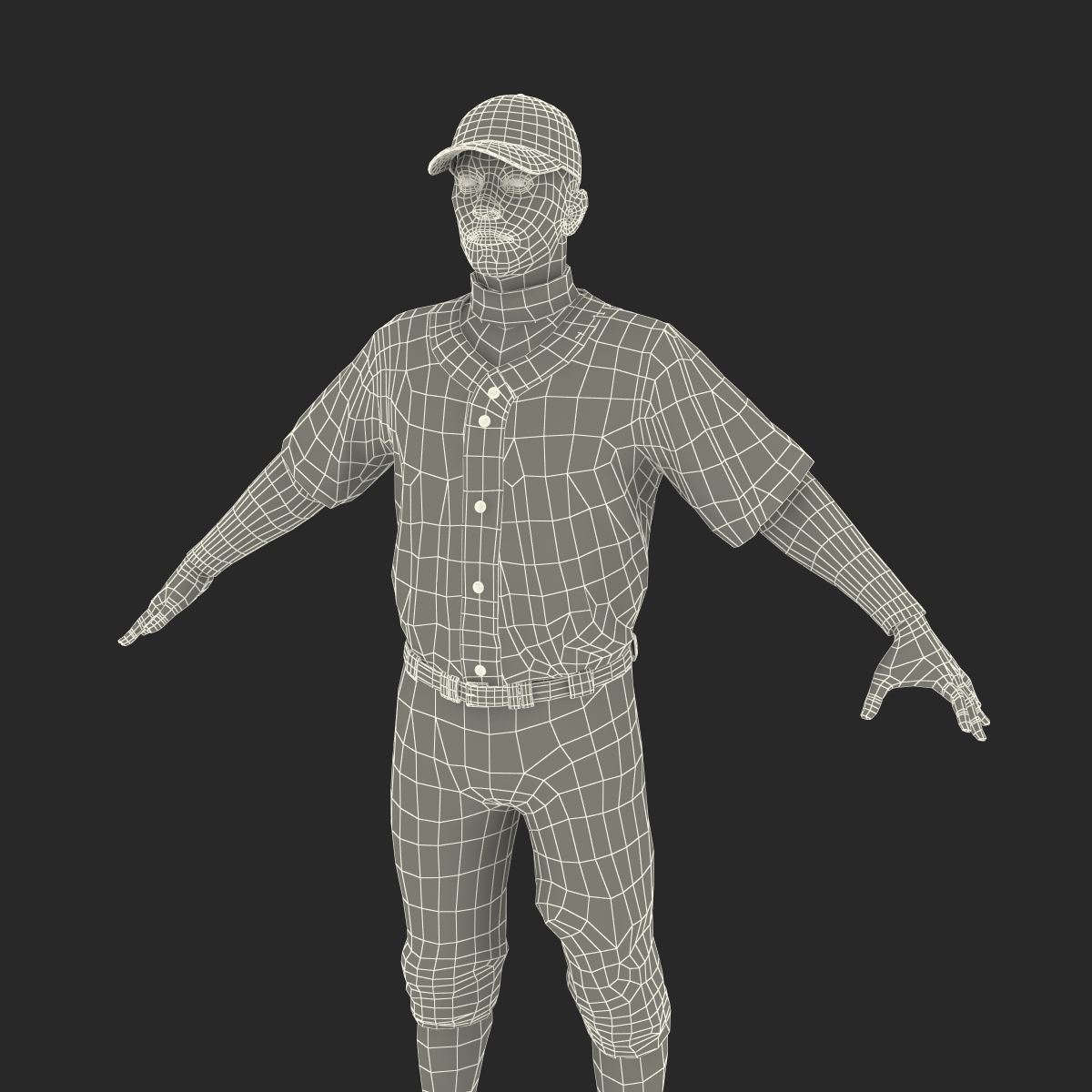 3D model Baseball Player Generic 2