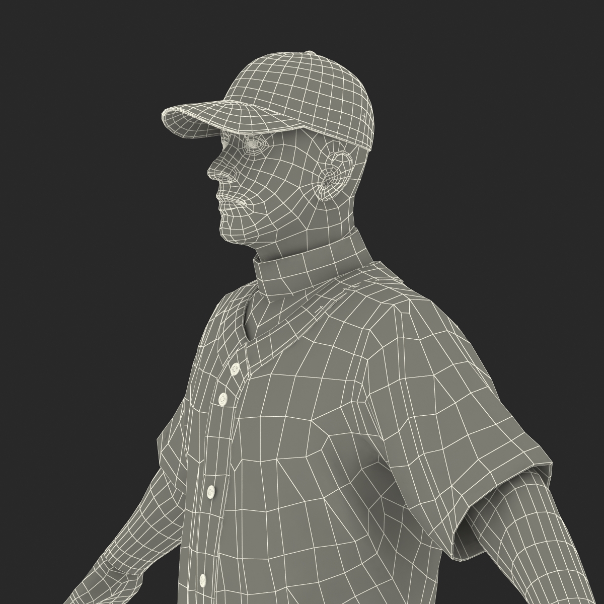 3D model Baseball Player Generic 2