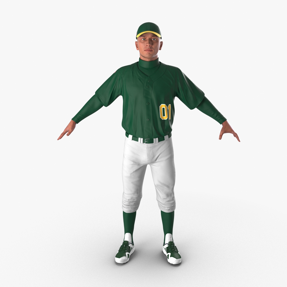 3D model Baseball Player Generic 2