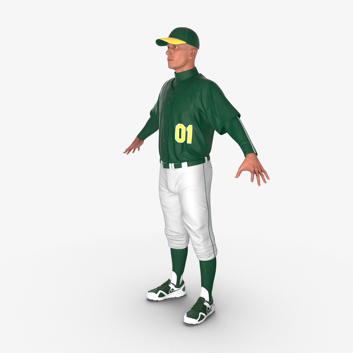 3D model Baseball Player Generic 2