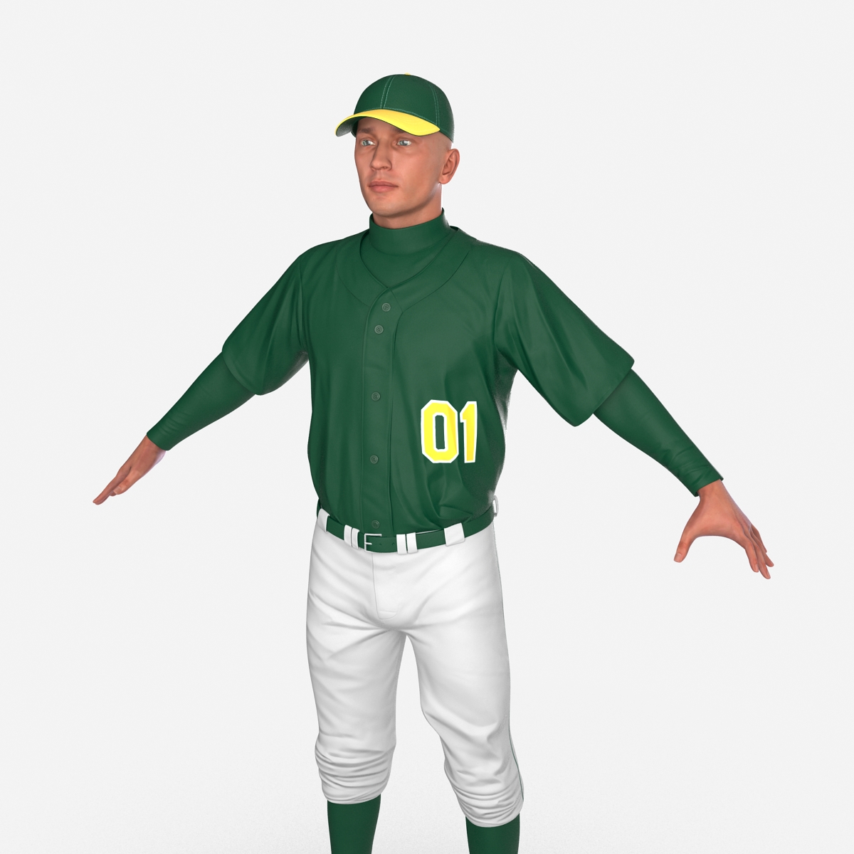 3D model Baseball Player Generic 2