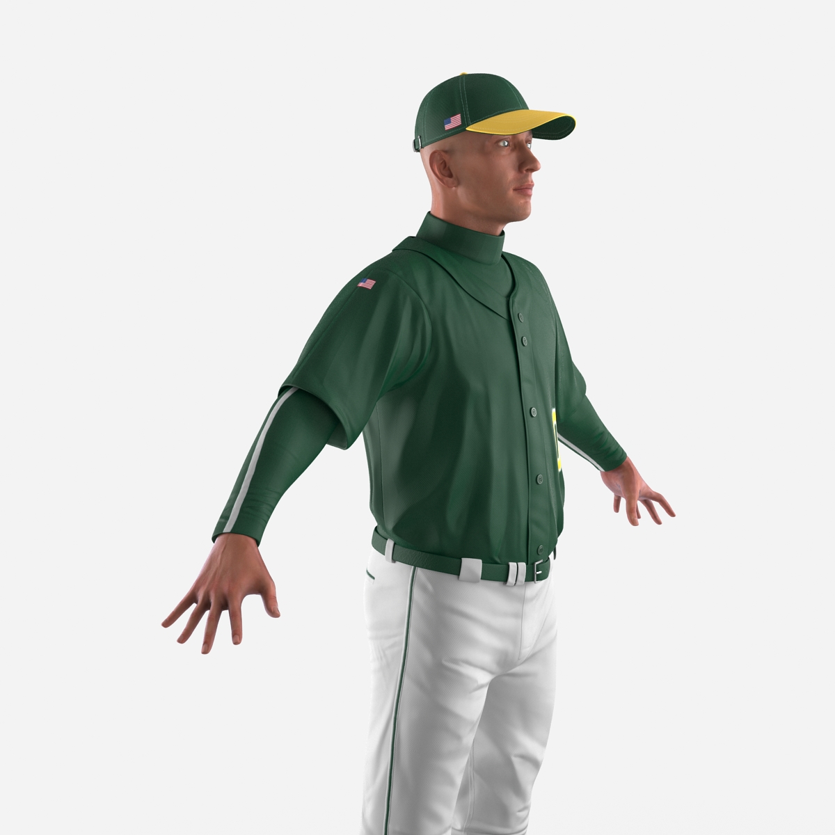 3D model Baseball Player Generic 2