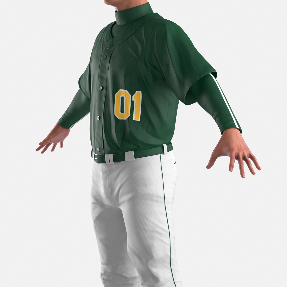 3D model Baseball Player Generic 2