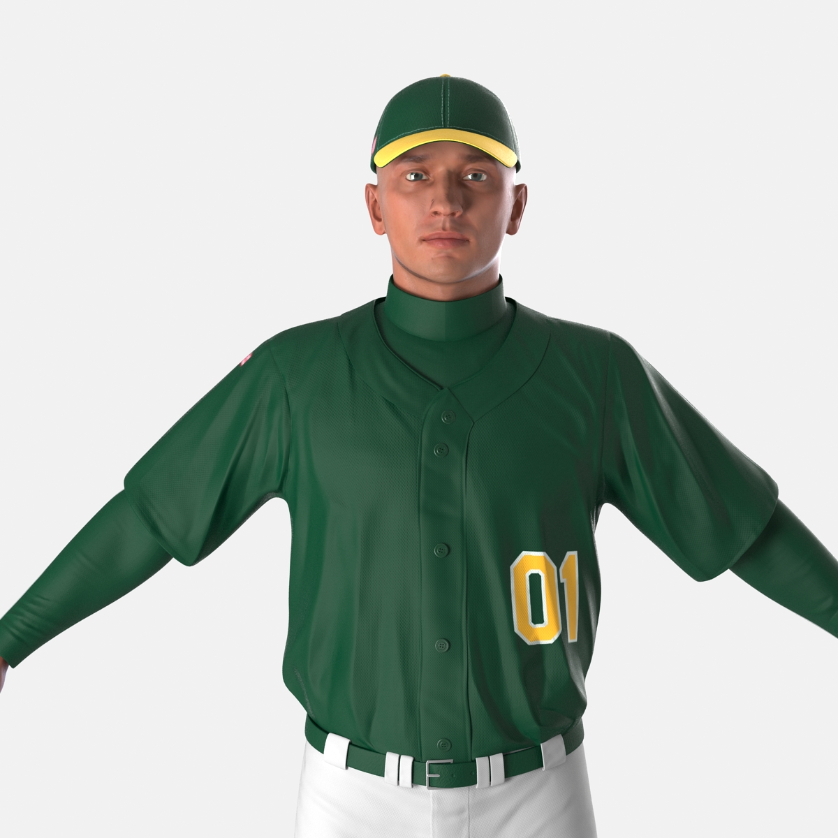 3D model Baseball Player Generic 2