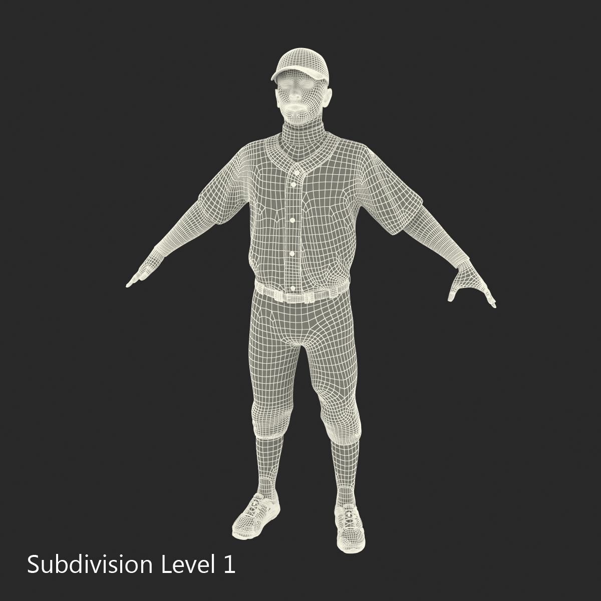 3D model Baseball Player Generic 2