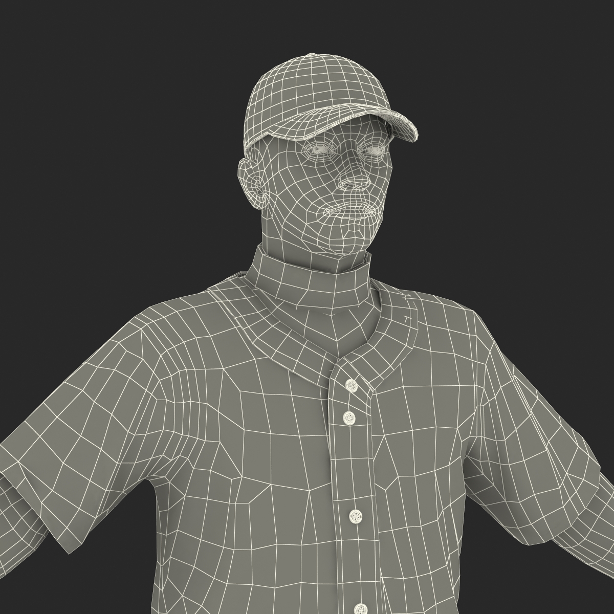 3D model Baseball Player Generic 4