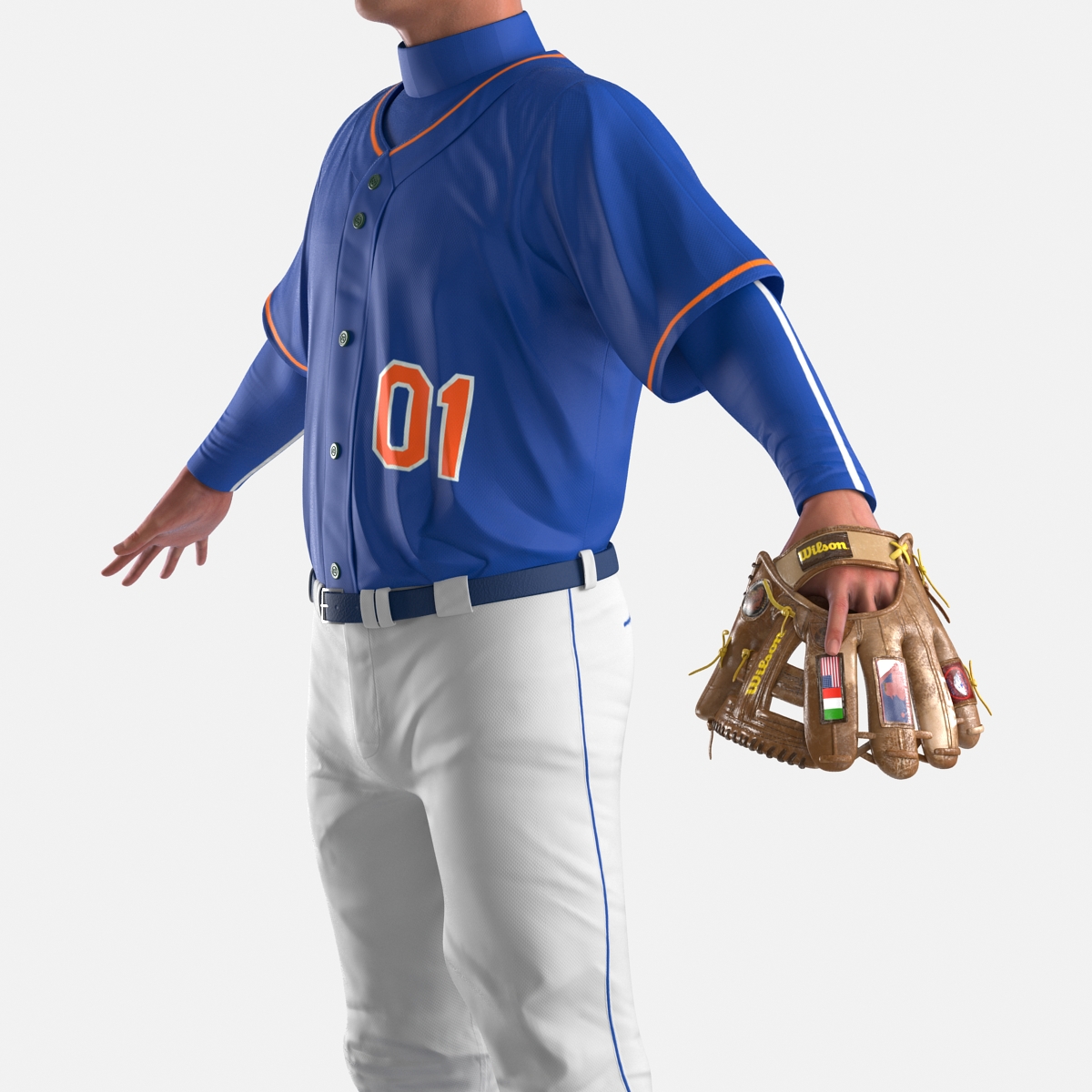 3D model Baseball Player Generic 4