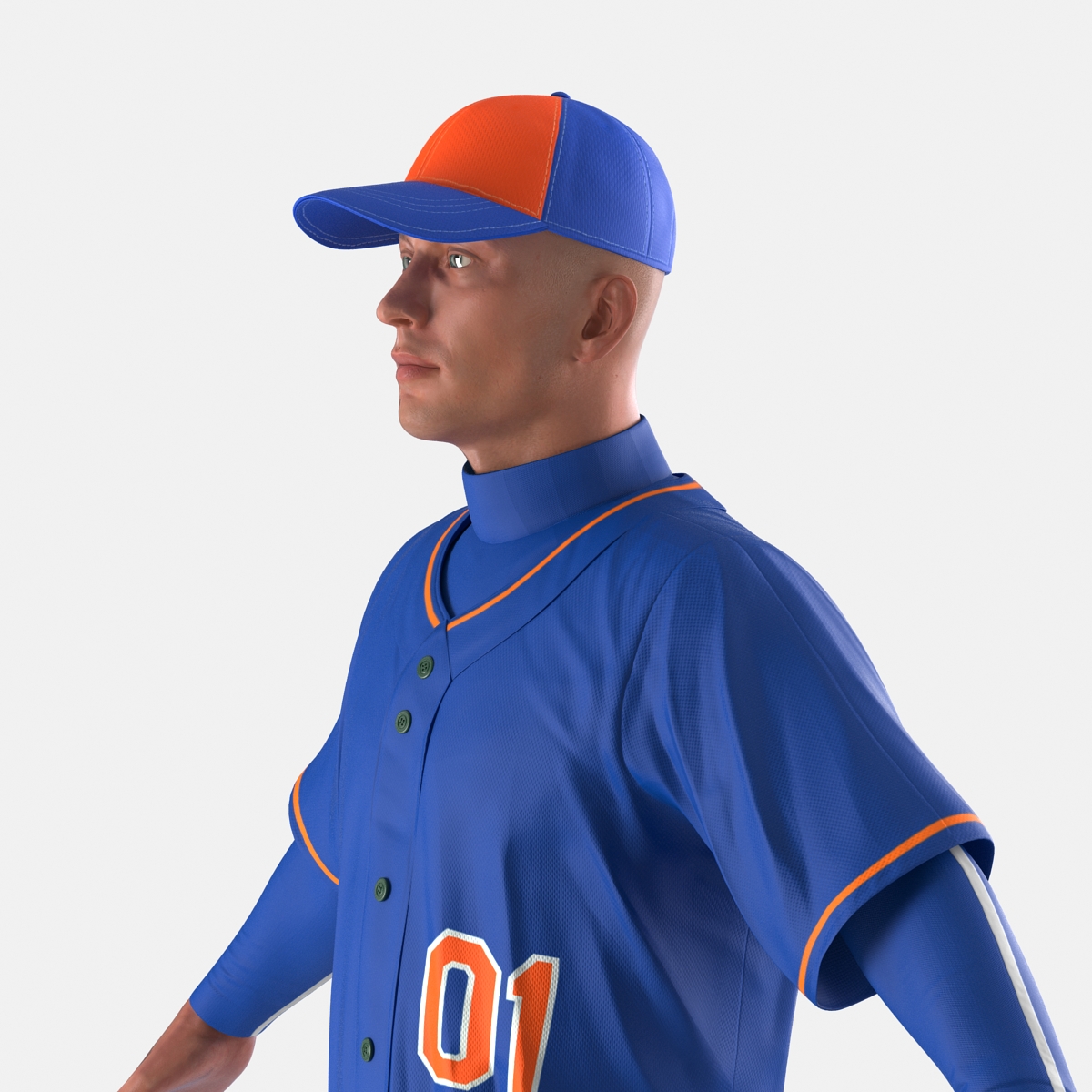 3D model Baseball Player Generic 4