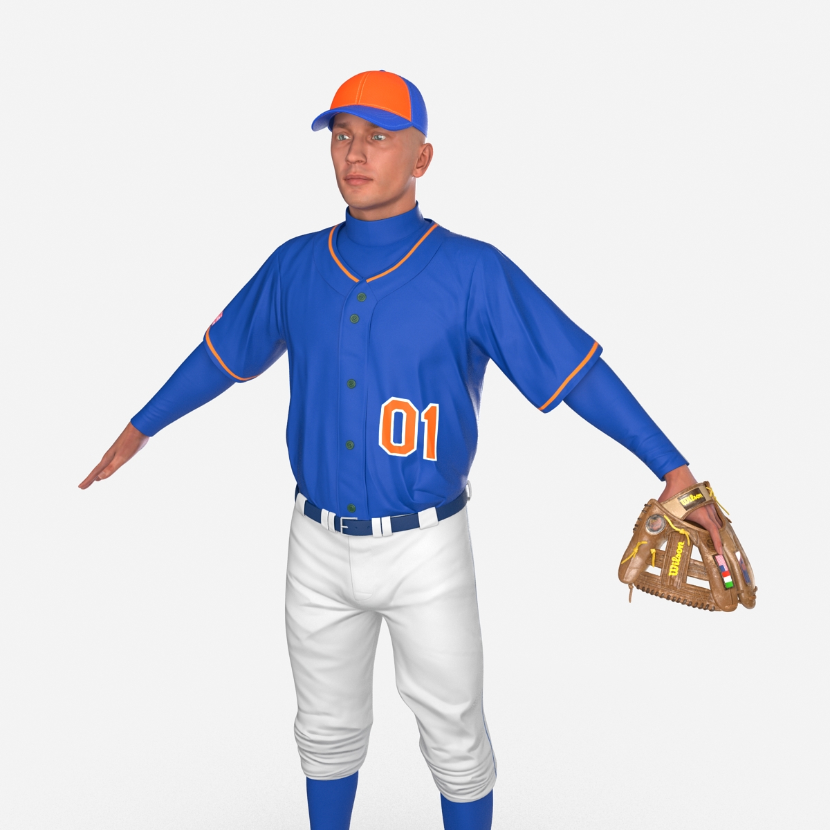 3D model Baseball Player Generic 4