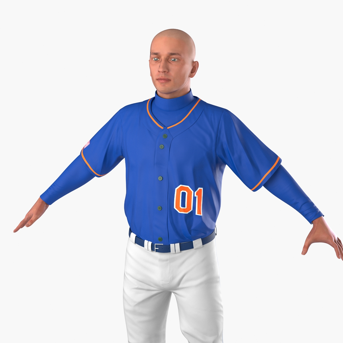 3D model Baseball Player Generic 4