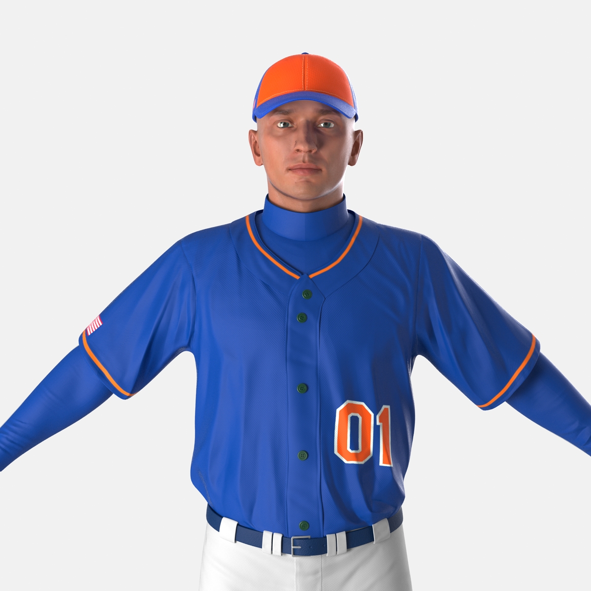 3D model Baseball Player Generic 3