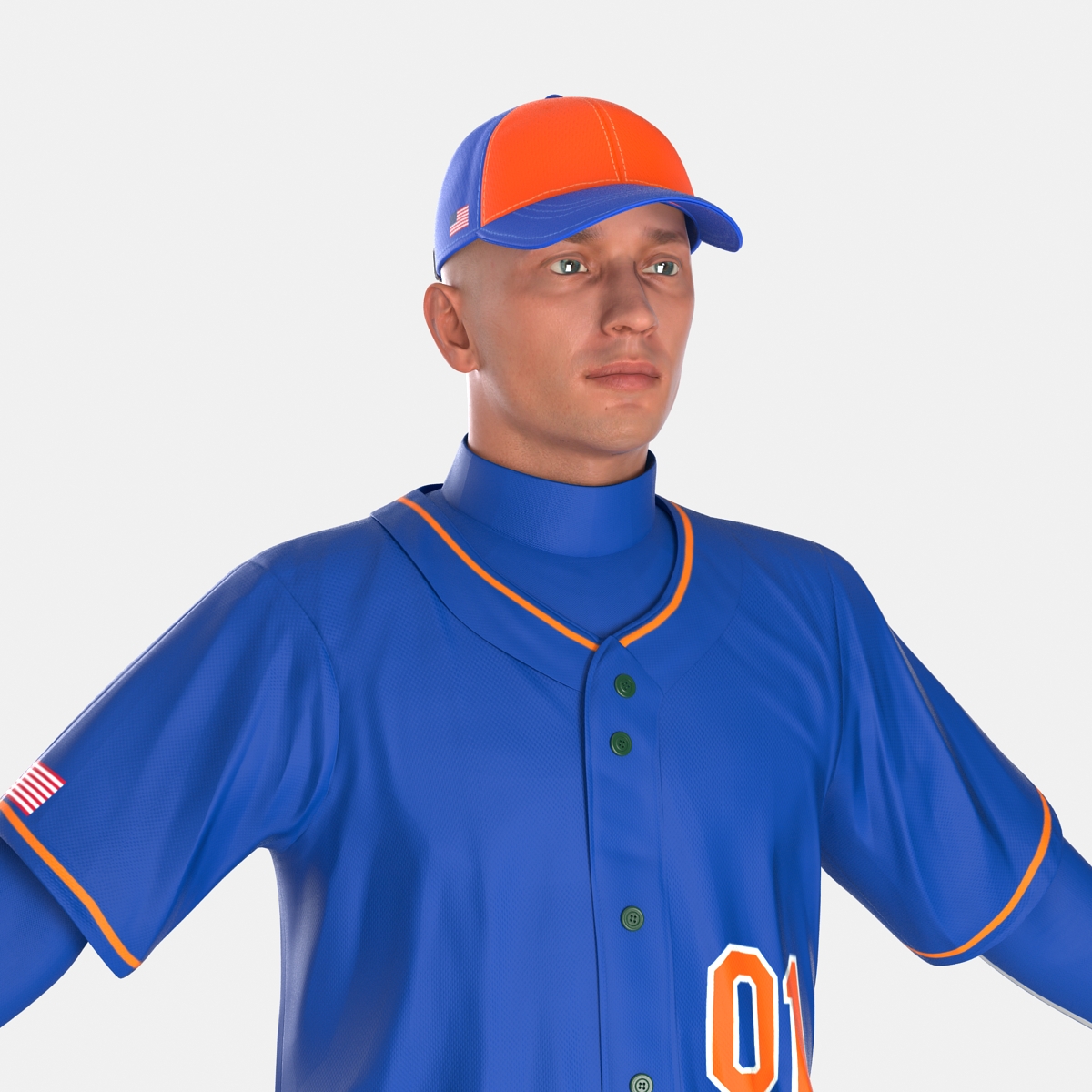 3D model Baseball Player Generic 3