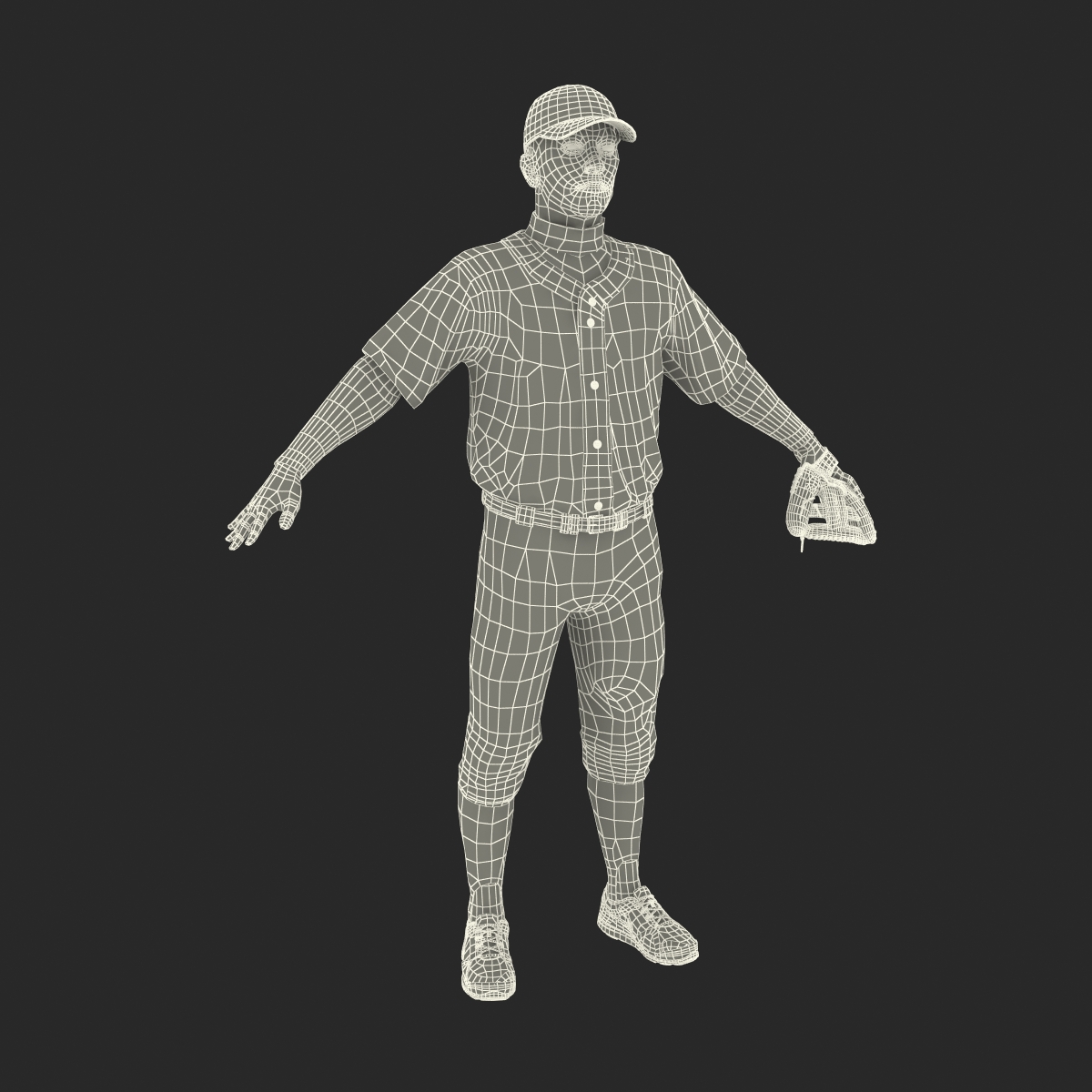 3D model Baseball Player Generic 6